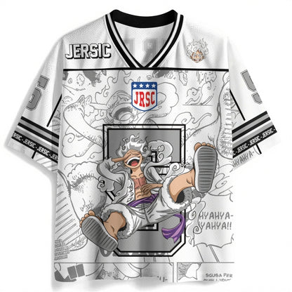 One Piece Luffy Gear 5 Anime Football Jersey