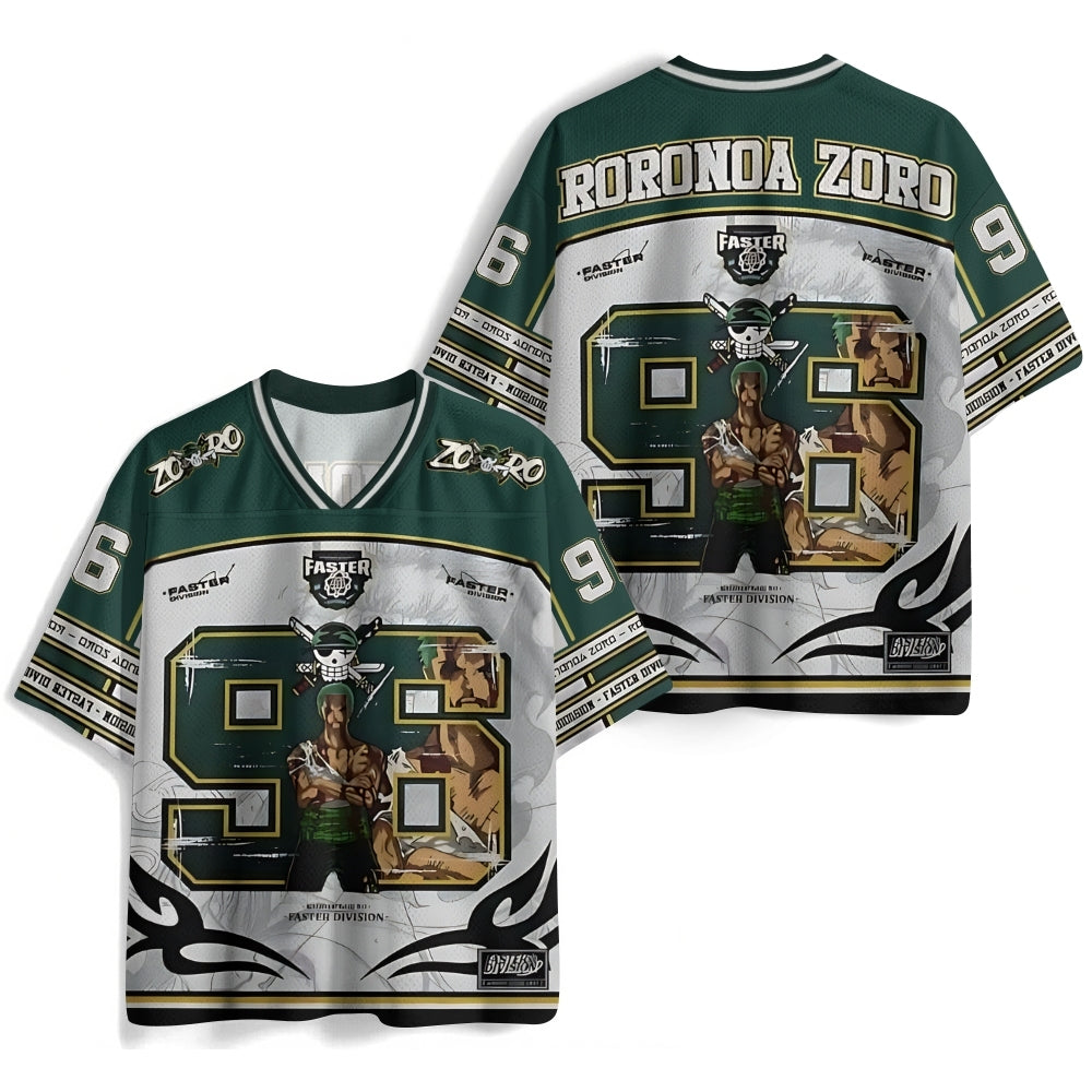 One Piece Roronoa Zoro Luffy Anime Football Jersey